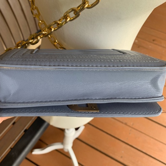 Bebe Katrina Quilted Crossbody-Blue Slate-Purse-NWT - Picture 8 of 15